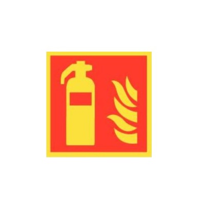 Brandblusser kunststof pictogram nalichtend 200x200