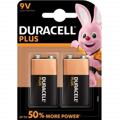 Duracell 9 volt plus rookmelder batterij X2