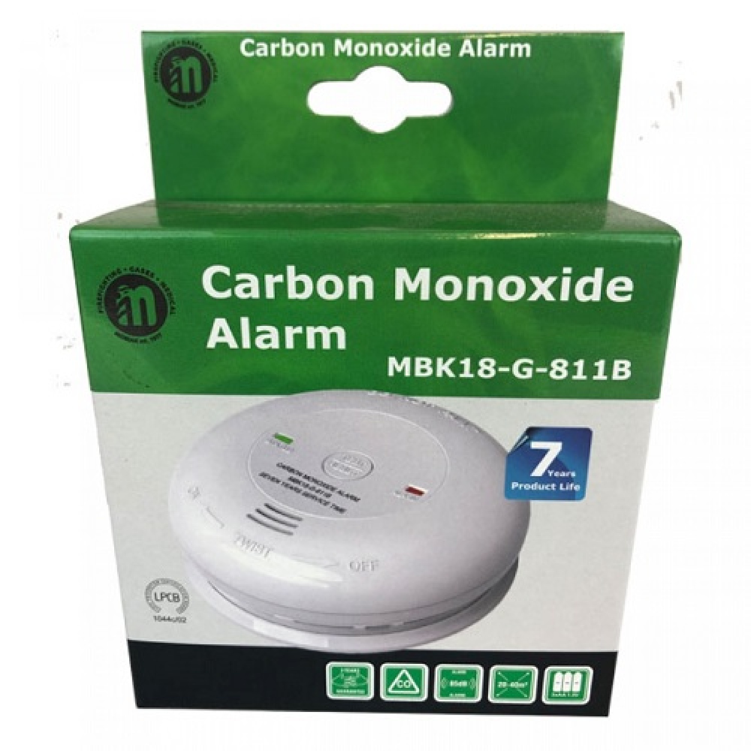 Mobiak CO koolmonoxide melder lithium