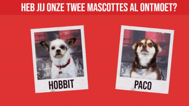 Mascottes van de Brandblussershop Hobbit en Paco