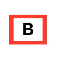 Aansluitpunt blusleiding "B" kunststof pictogram 150x200mm
