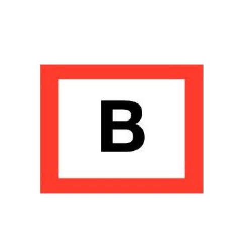 Aansluitpunt blusleiding "B" sticker pictogram 300x400mm