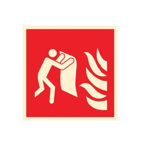 Blusdeken kunststof pictogram nalichtend 200x200mm