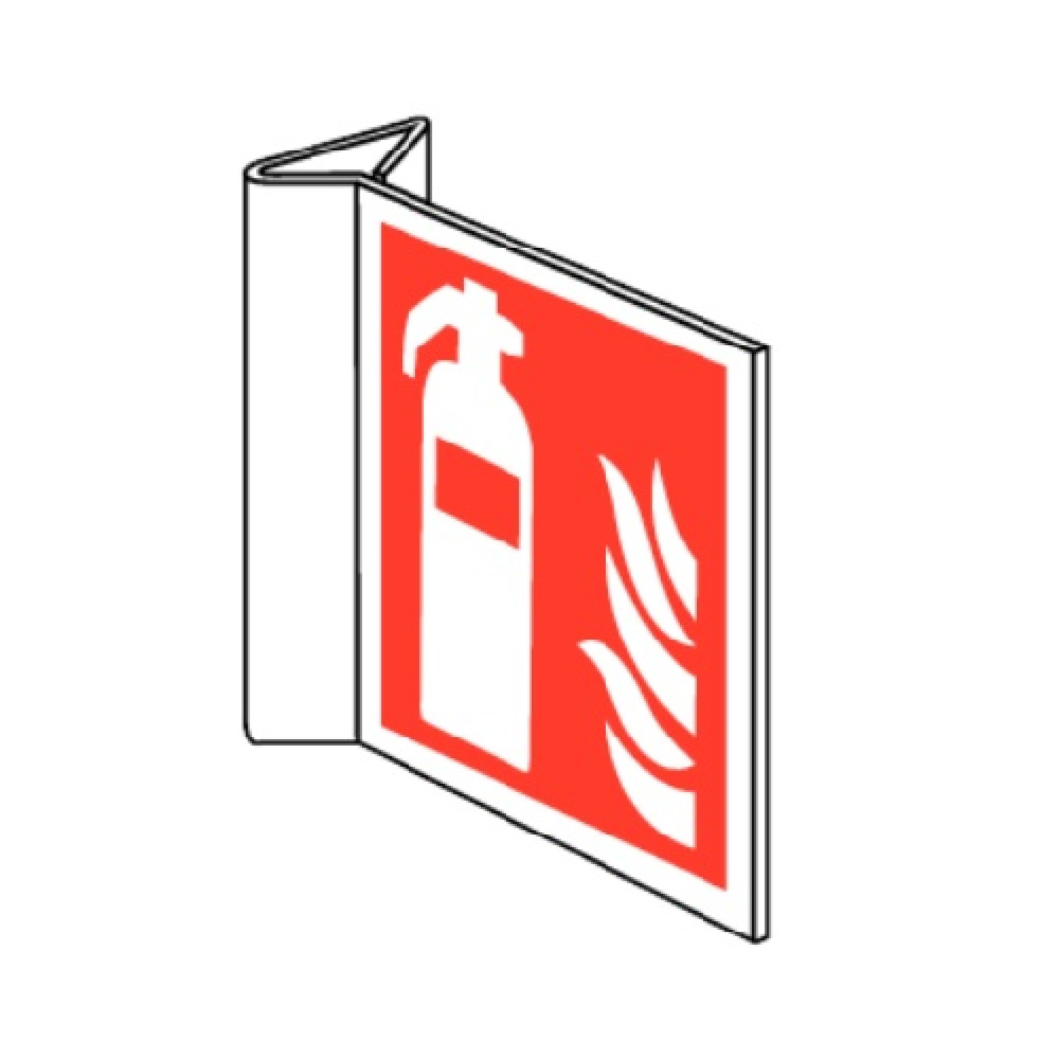 Pictogram Brandblusser haaks kunststof 300x200 mm