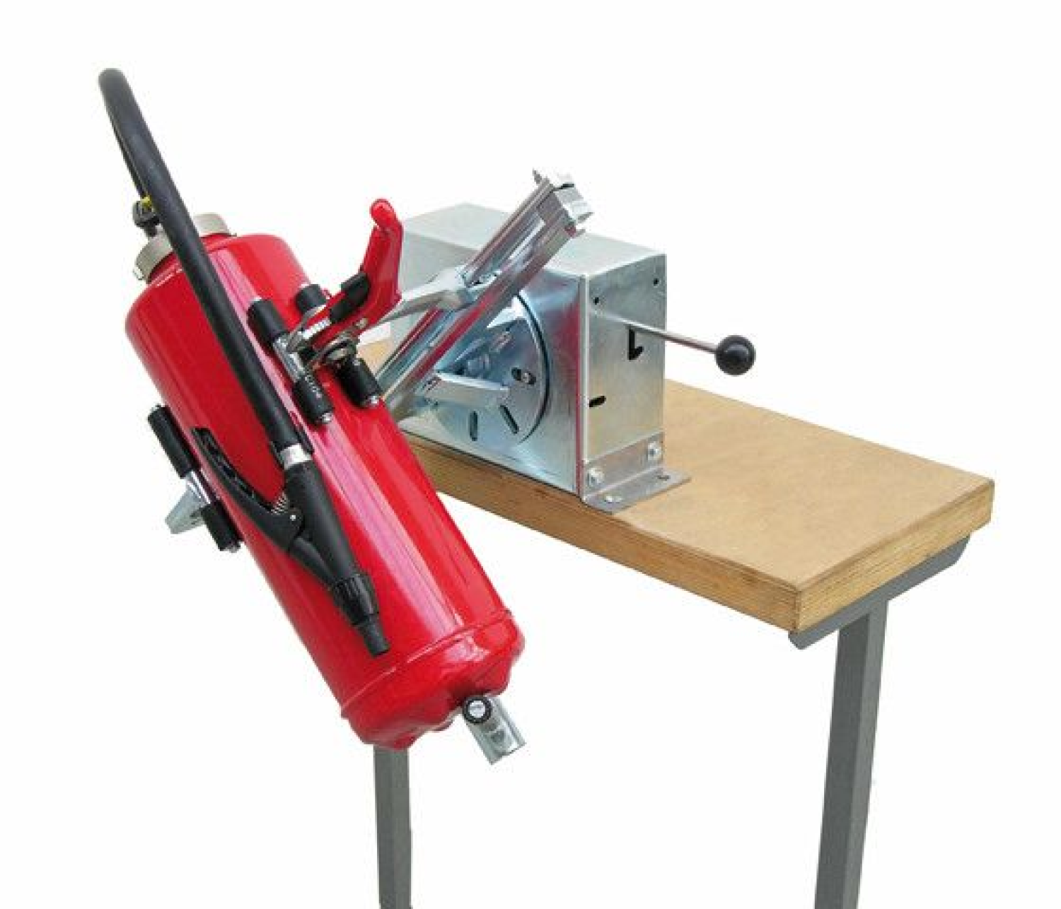 Draaibare handbediende brandblusser klem