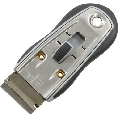 Stickerschraper met rubberen handgreep