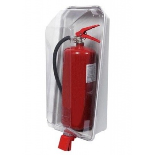 Brandblusserkast grijs transparant 6 kg