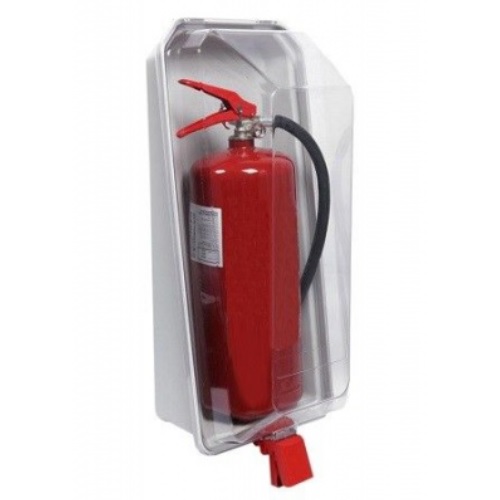 Brandblusserkast grijs transparant 6 kg