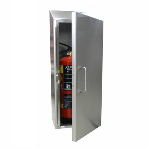 Brandblusserkast wand RVS