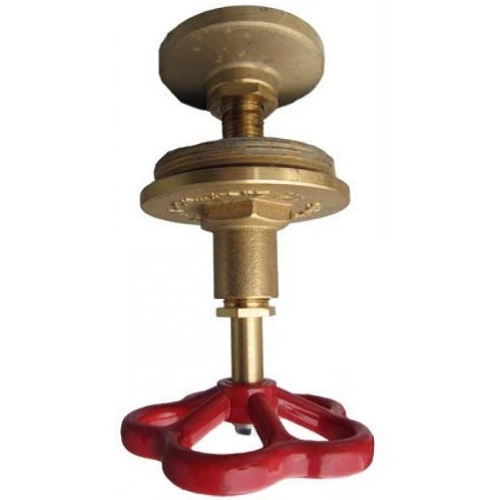 Bovendeel brandkraan messing 2,5"