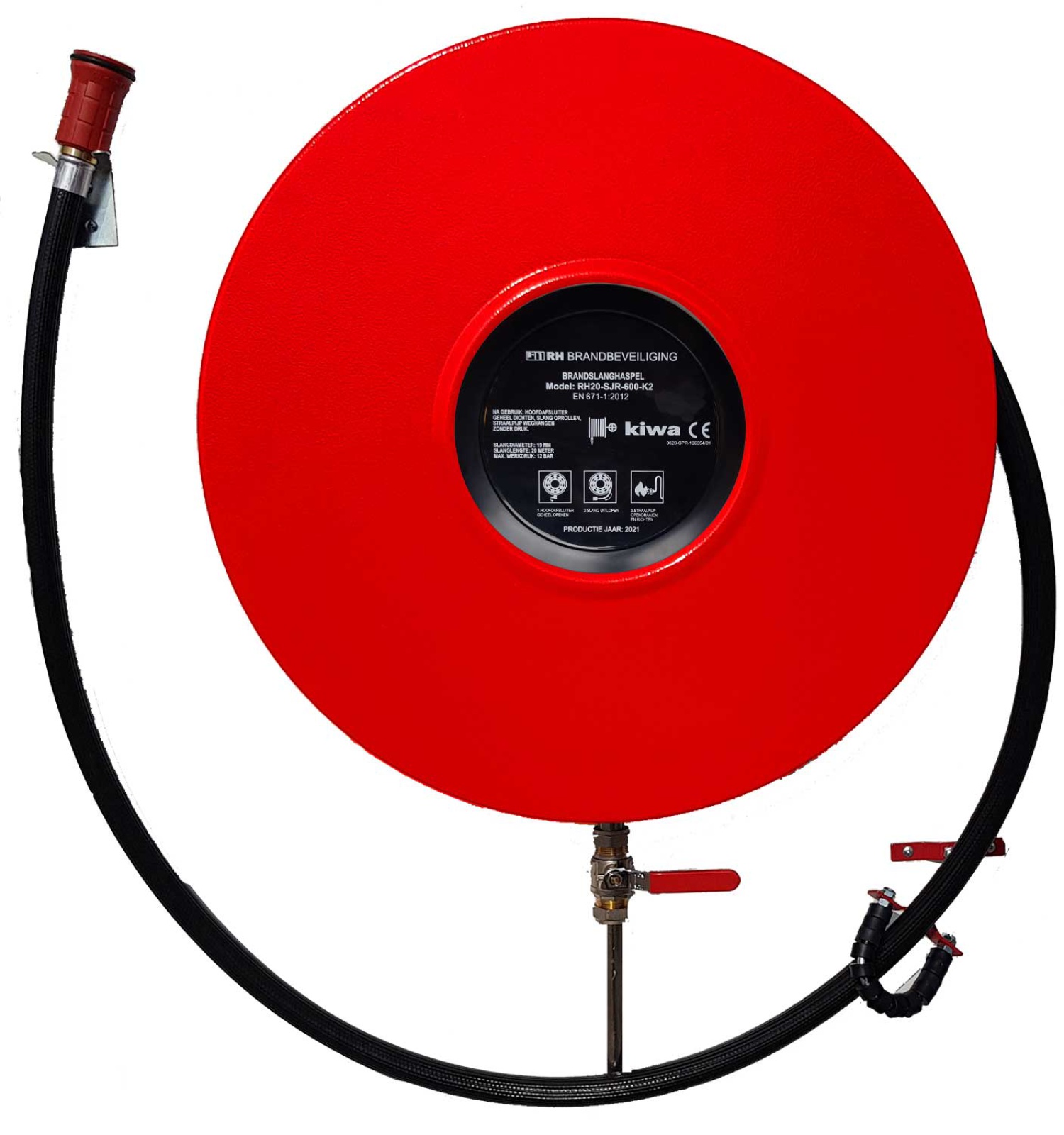 RH brandslanghaspel 25 meter 3/4 '600"