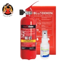 BBQ Brandveiligheidspakket – Met Vetblusser (2L), Blusdeken en Brandwondenspray (50ml)