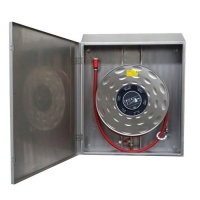 Brandslanghaspelkast RVS met brandslanghaspel