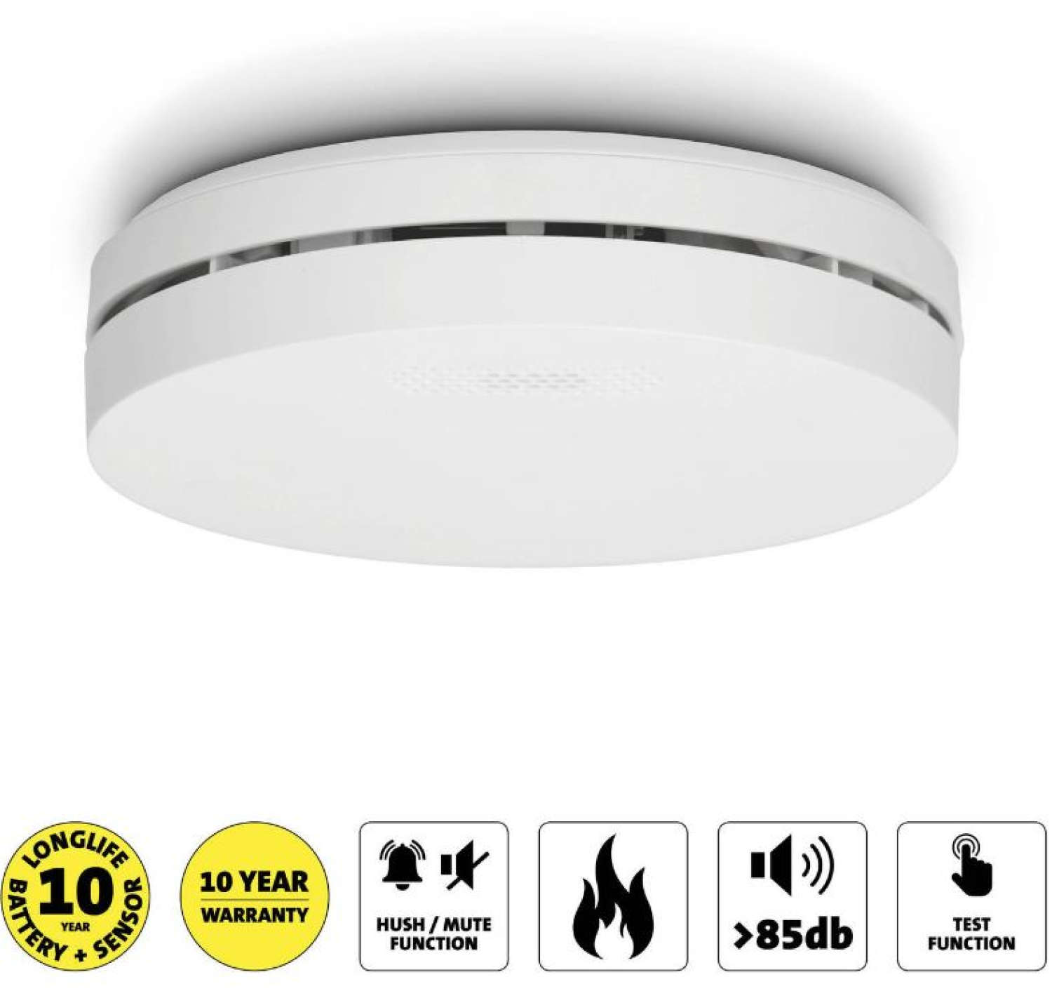 Design rookmelder met lithium 10 jaar batterij