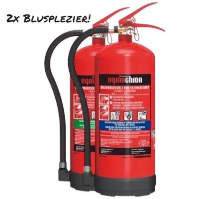 Voordeelpakket 2 Ogniochron AB Schuim/Poederblusser 6 liter nederlands etiket