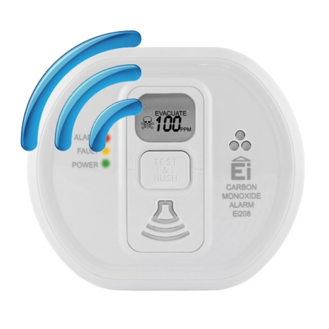 Ei 208DW koolmonoxidemelder 3V Lithium batterij