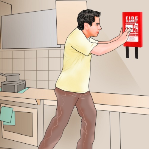 Fire blanket blusdeken