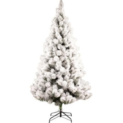 Geïmpregneerde witte kunstkerstboom 180 cm met LED lampen