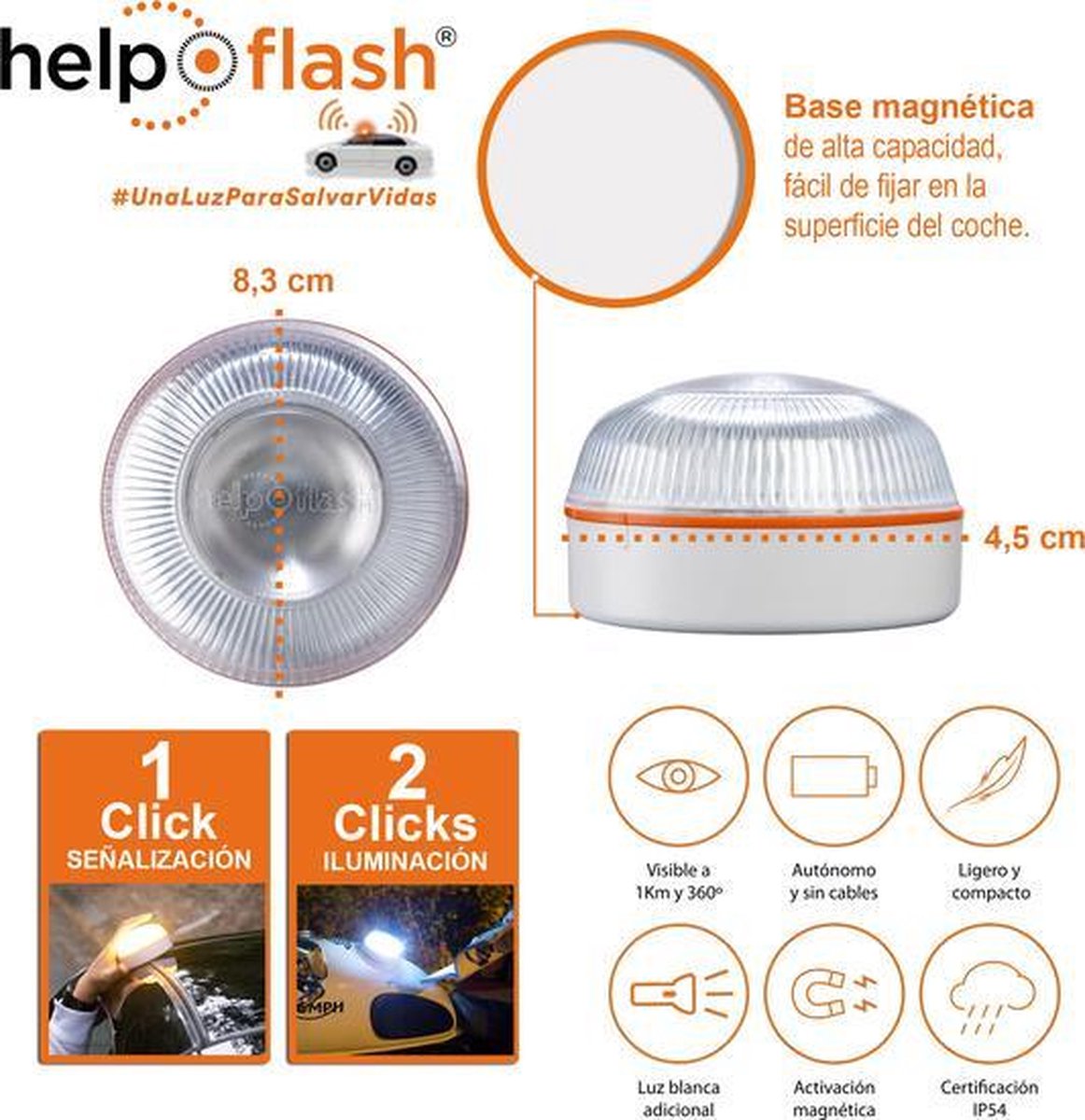 Noodlicht auto Spanje HF2