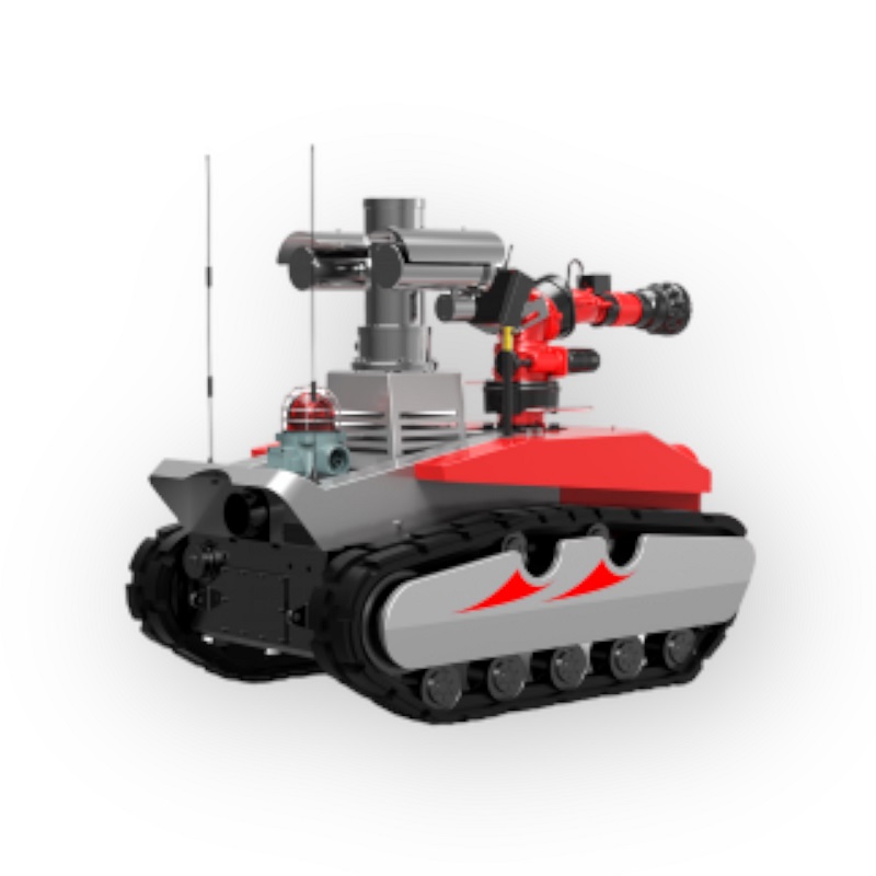 Intelligente explosieveilige brandweer- en verkenningsrobot