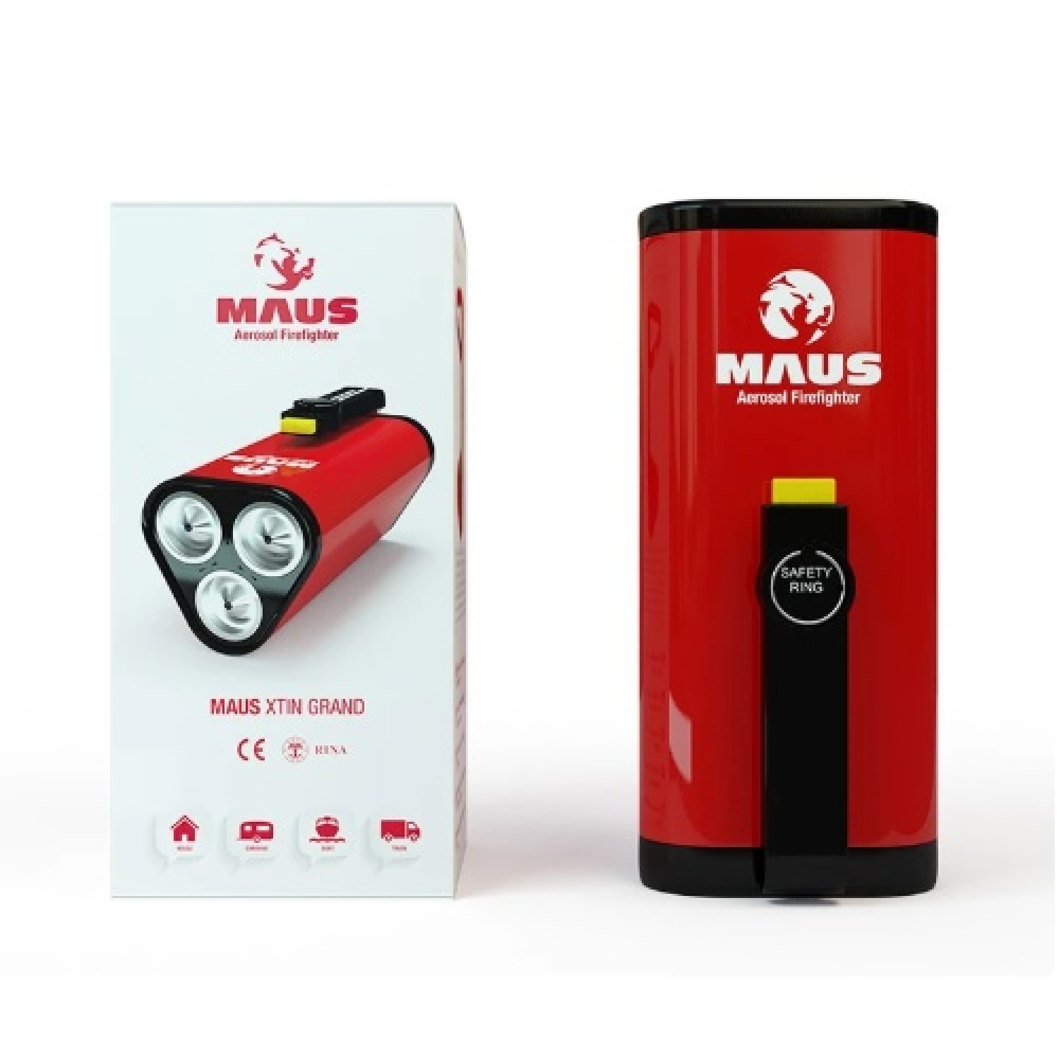 Maus Xtin aerosol blusapparaat