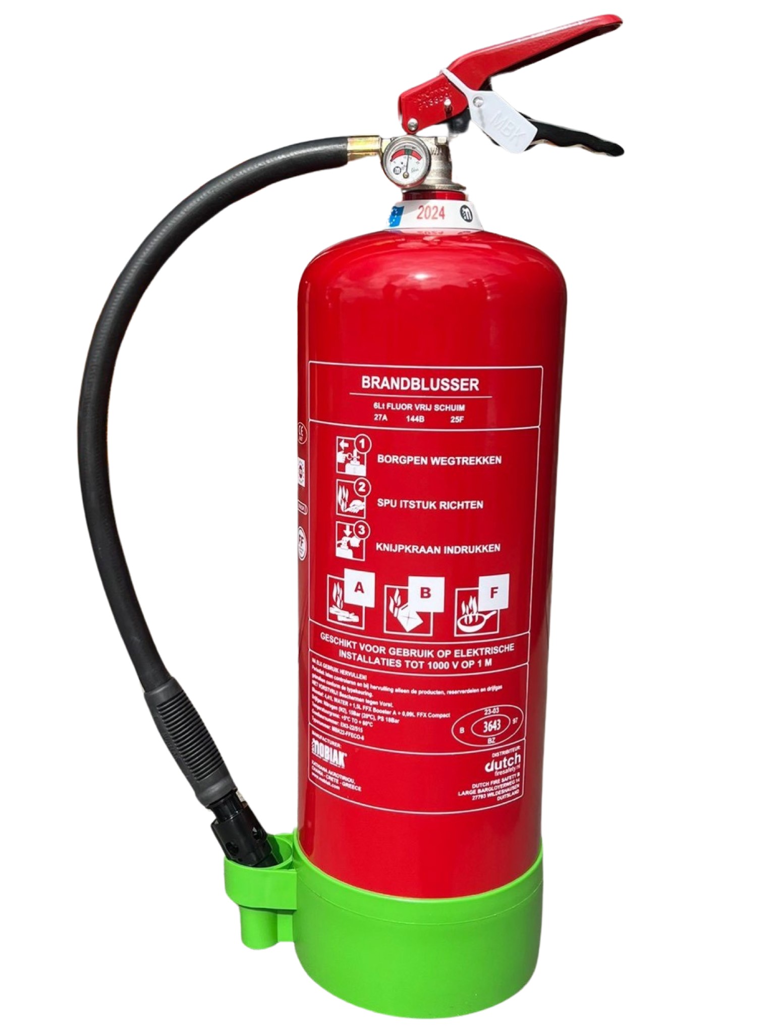 Mobiak PFAS vrije brandblusser 6 liter