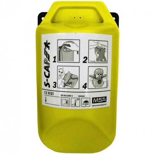 MSA S-Cap vluchtmasker in reflecterende muurcover