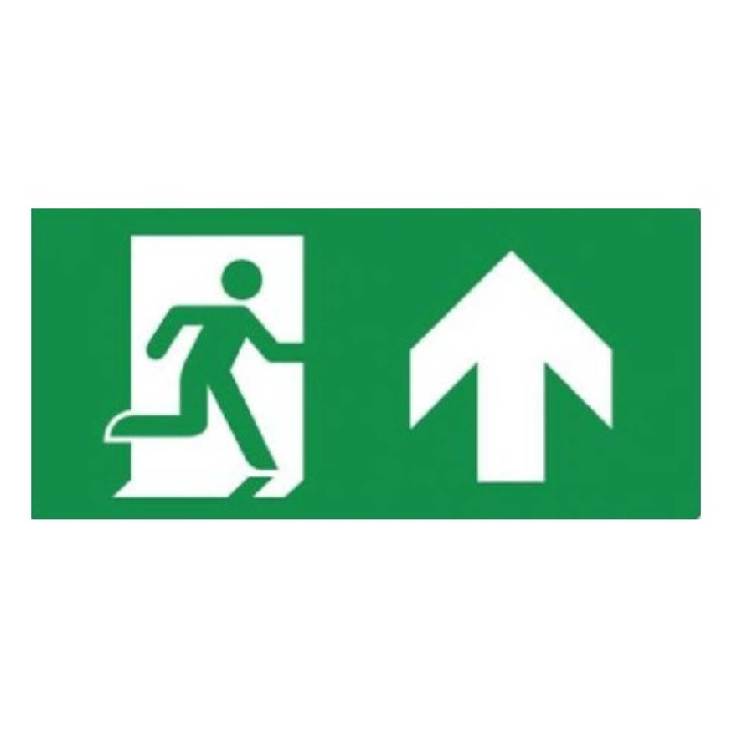 Nooduitgang kunststof pictogram rechtdoor 150x300mm
