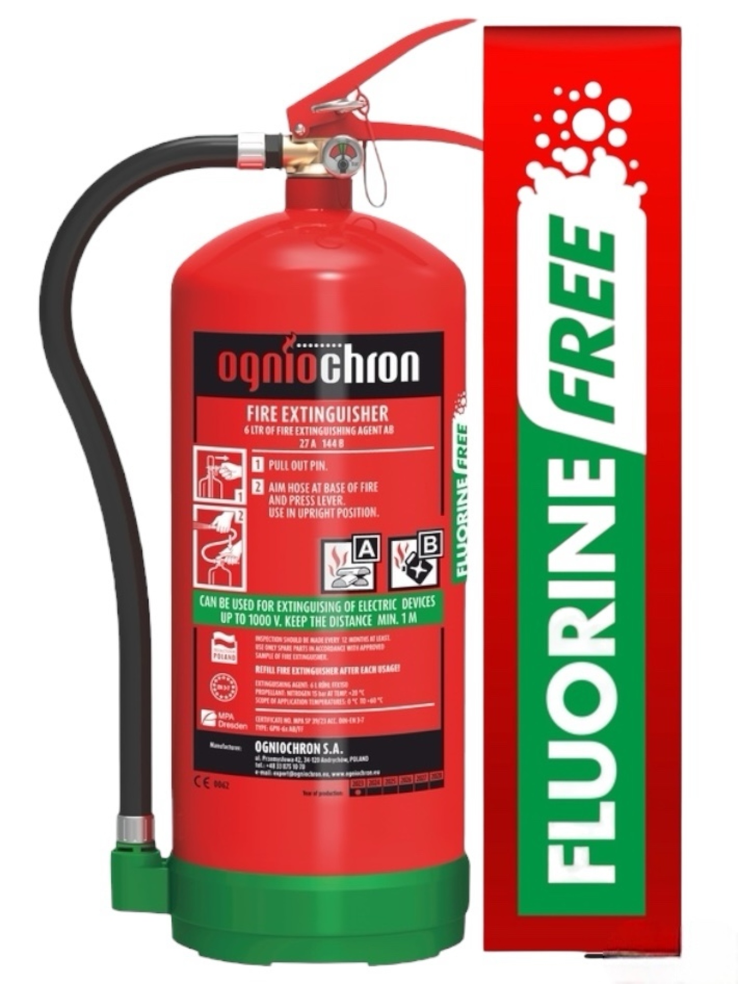 Ogniochron AB Fluor vrije schuimblusser 9 liter