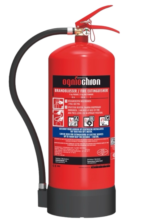 Ogniochron ABC Poederblusser 9 kilo Nederlands en Engels etiket