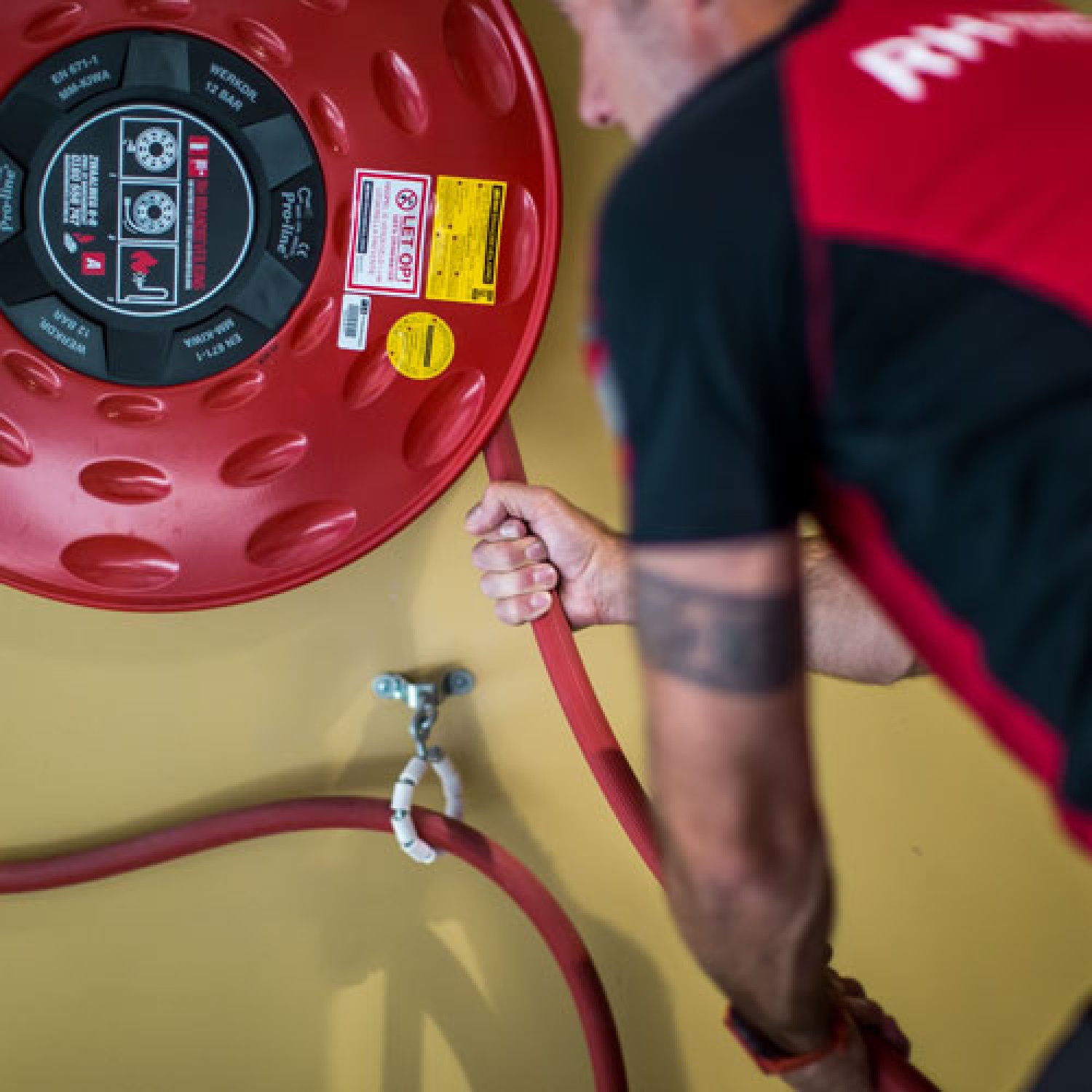 Onderhoud brandslanghaspel