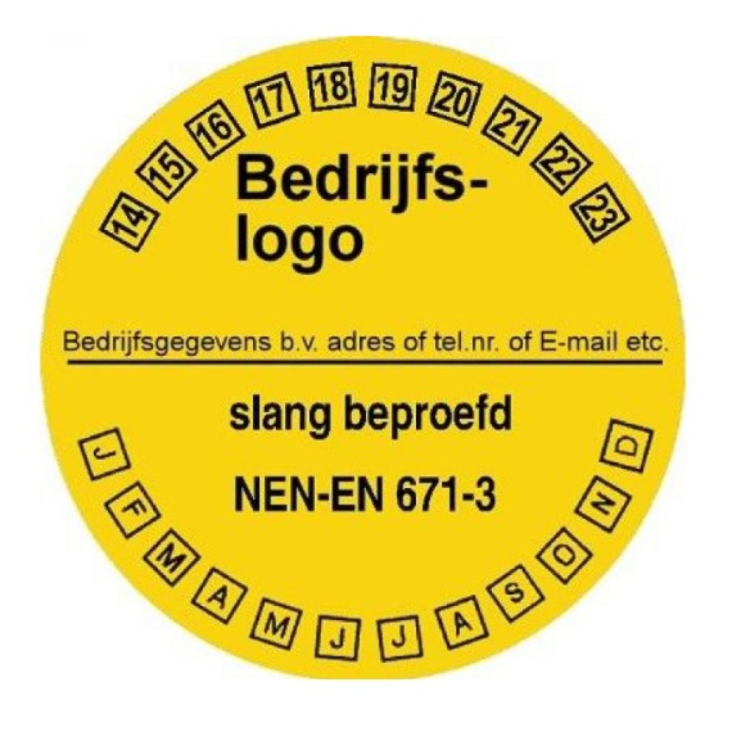 Onderhoudssticker slang beproefd