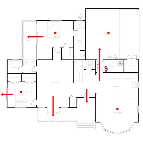 Vluchtplan en ontruimingsplan kleiner dan 400m2