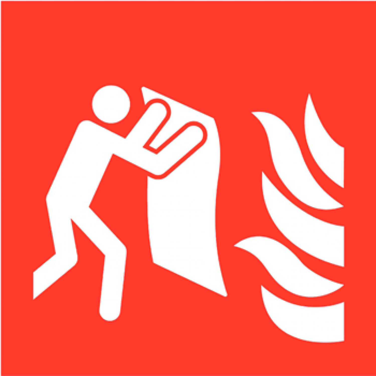 Pictogram Blusdeken sticker 200x200 mm