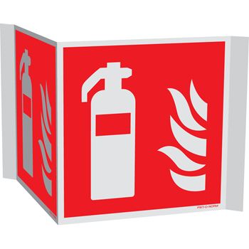 Pictogram Brandblusser panoramisch kunststof diverse maten