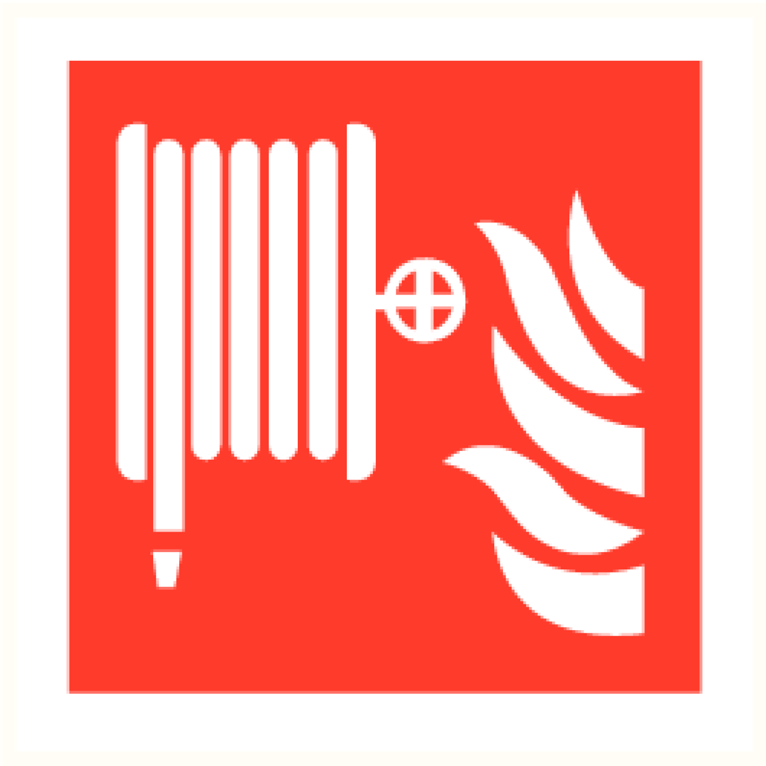 Pictogram Brandhaspel sticker diverse maten