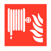 Pictogram Brandhaspel sticker diverse maten