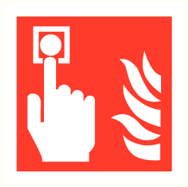 Pictogram Handmelder sticker diverse maten