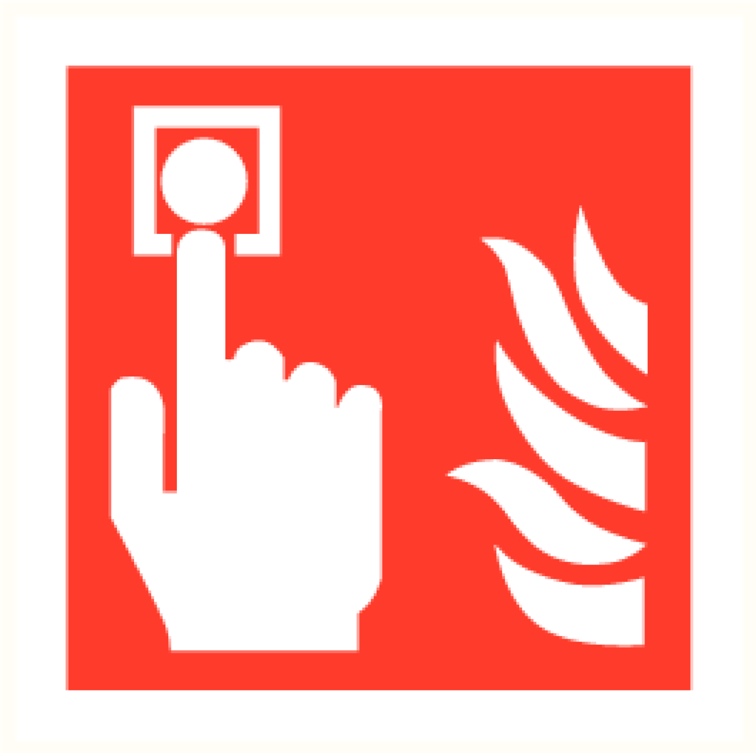 Pictogram Handmelder sticker diverse maten