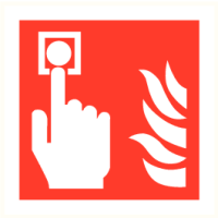 Pictogram Handmelder sticker diverse maten