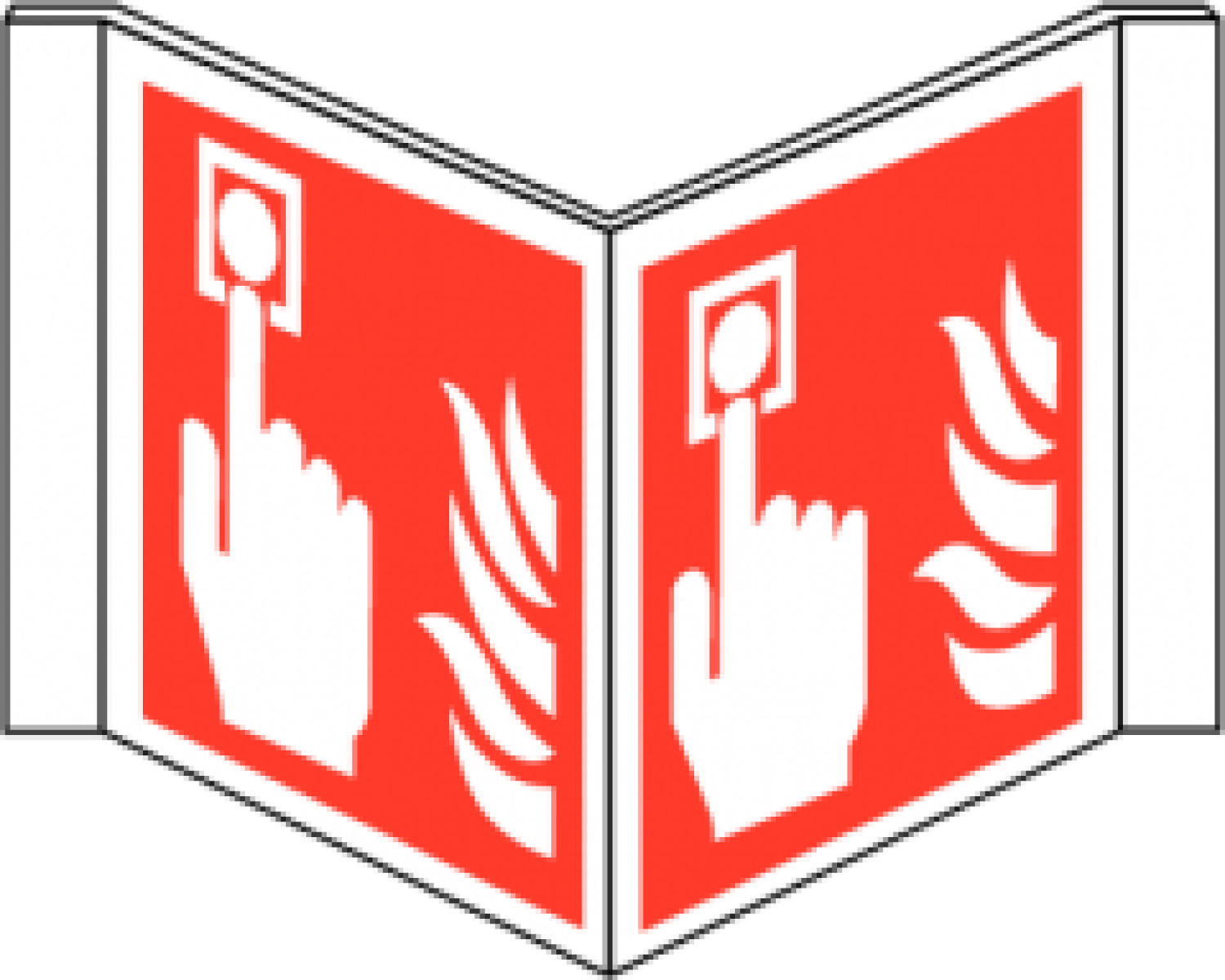 Pictogram Handmelder panoramisch kunststof diverse maten