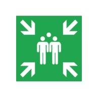 Pictogram verzamelplaats kunststof 600x600mm