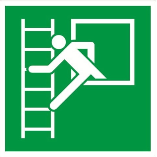 Vluchtladder 12 meter design met afstandhouders