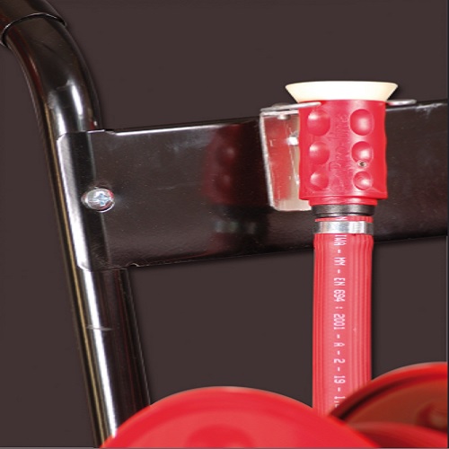 Haspelkar 70 meter 1" met 30 meter 3/4 brandslanghaspel