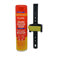 Prymos spray brandblusser voertuigen met klittenband wandbeugel