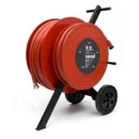 Saval haspelwagen 70 meter 1" met 20 meter 1" brandslanghaspel