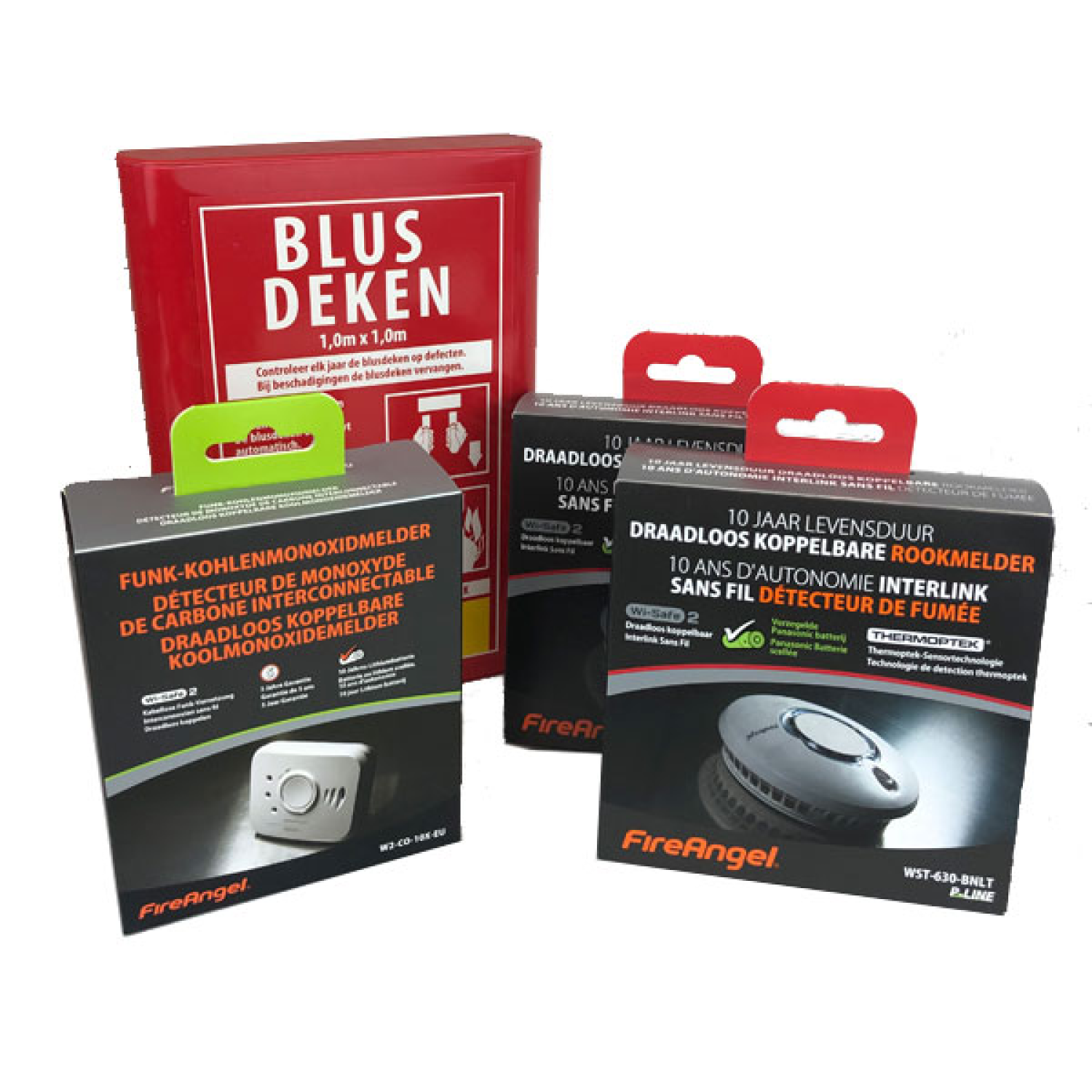 FireAngel draadloos combinatiepakket Huis met een gratis blusdeken
