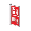 Combinatie pictogram Brandblusser en Brandslang haaks kunststof diverse maten