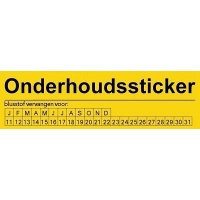 REOB uitgebreid onderhoudssticker