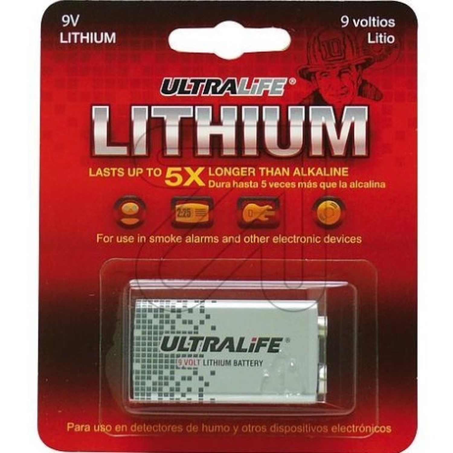 Ultralife professional 9 volt lithium batterij